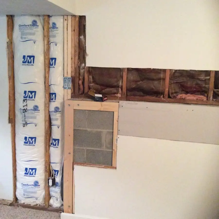 Wall insulation replacement during Contents Cleaning & Restoration in North Star